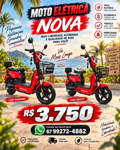 MOTO ELÉTRICA SMARTFY NOVA - R$ 3.750