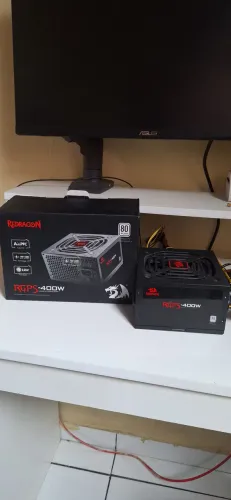 Fonte Gamer Redragon 400W 80 Plus Completa com Caixa e Cabo de Força