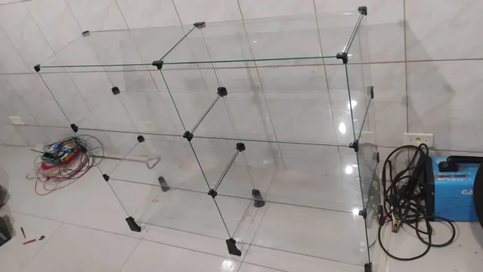 Estante Modular de Vidro Temperado 1,20 x 1,00 m - Excelente Estado