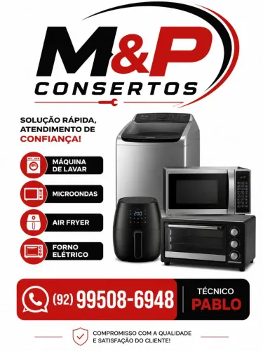 Venda e conserto de máquina de lavar, microondas, air fryer, forno elétrico