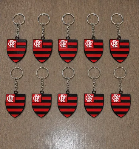 Kit 10 Chaveiros do Flamengo em 3D atacado