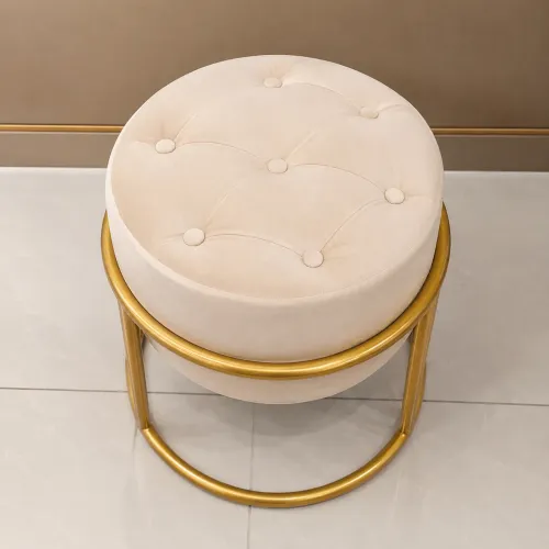 Puff base Dourada 