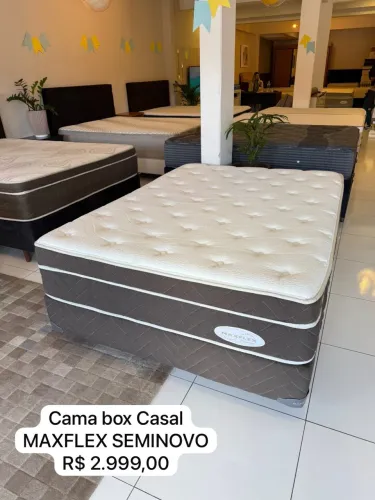 Colchão de Casal MAXFLEX SEMINOVO TOP COM BASE - Entrego!
