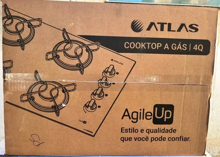 Cooktop a Gás 4 Bocas Atlas Agile Up(lacrado)
