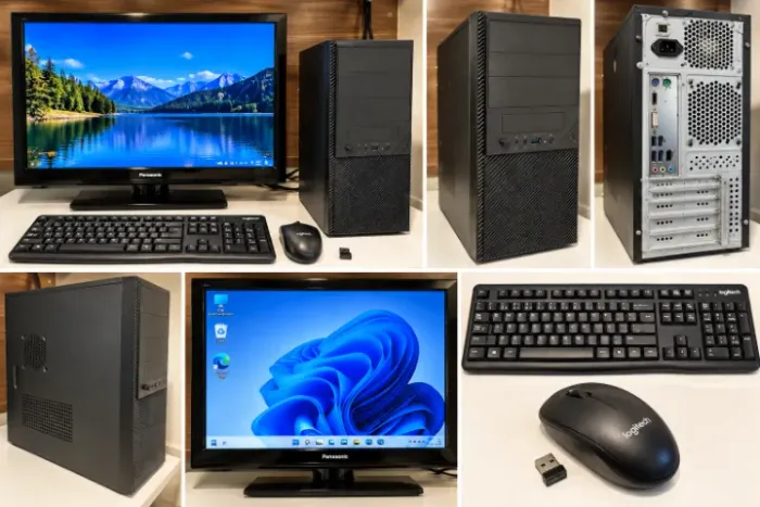 PC Completo i3 + SSD 480GB + TV 32 Panasonic + Teclado e Mouse