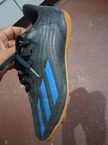 Chuteira Adidas Infantil deportivo Preta/Azul