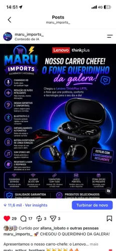LP 75 Fone Lenovo