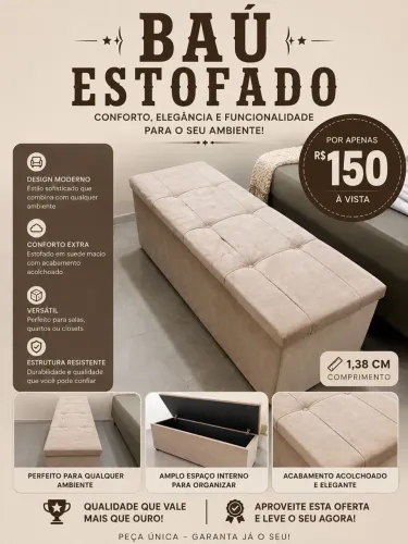 Recamier estofada 1,38cm