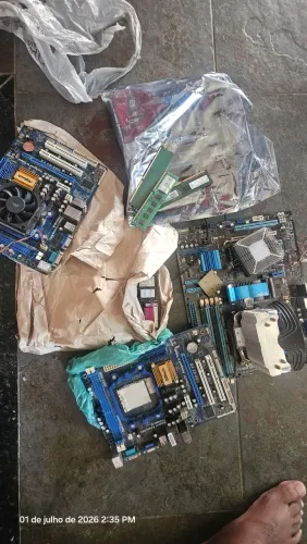 Placa mãe, processador, memória