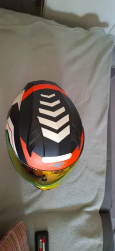 OPORTUNIDADE: Capacete Exil 10966, Race Tech + Viseira Iridium Dourada , Tamanho 60