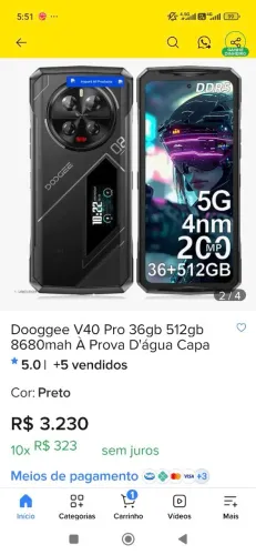 Celular rústico indestrutível bateria de 8600mah