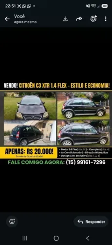 Citroen C3 XTR 1.4 Flex 8V 5P 2011