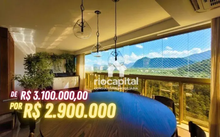 Apartamento 4 Suítes no Royal Blue | 217m² | Barra da Tijuca De R$ 3.100.000 por R$ 2.900