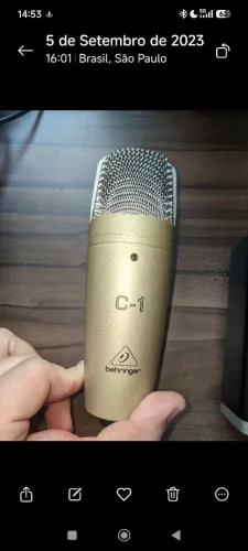 Microfone Condensador Behringer C-1 [Estado: Semi-novo / Excelente estado