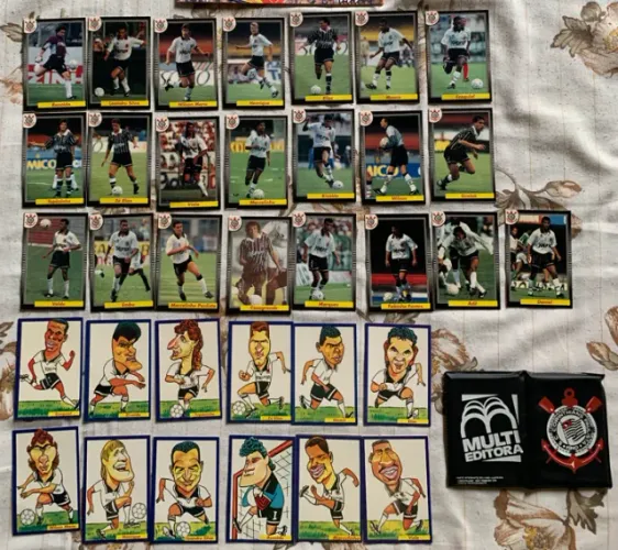 Coleção Completa de Cards do Corinthians 1994 Livro Ilustrado Multi Editora