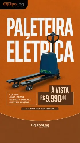 PALETEIRA ELETRICA 2 TONELADAS NOVAS 
