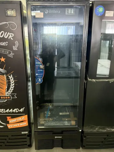 CCV-355 FB CERVEJEIRA PORTA DE VIDRO FULL BLACK - IMBERA