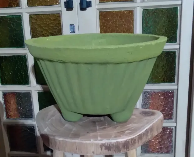 Vaso de planta decorativo de cimento 