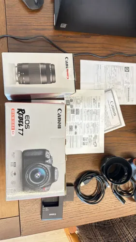 Canon T7 KIT Completo com 3 lentes + bolsa transporte + Cartão 128 GB - FOTOP