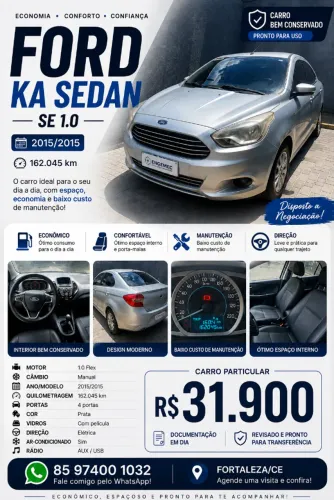 Ford KA+ Sedan 1.0 Tivct Flex 4P 2015