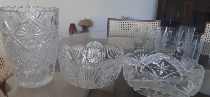 Jogo de cristal antigo