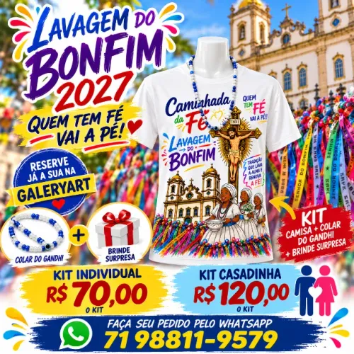 Kit camisa lavagem do Bonfim