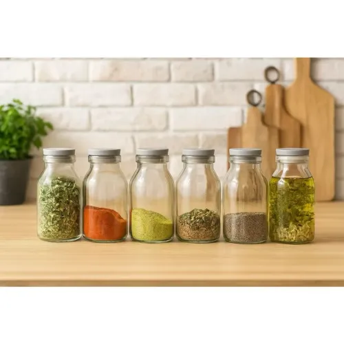 Kit 10 Potes Garrafinhas de Vidro 100ml com Tampa para Condimentos Decoração Artesanato
