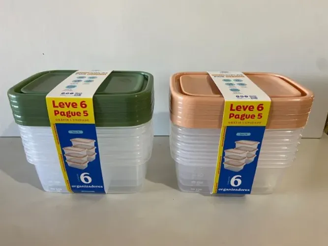 Kit 6 Potes Organizadores Retangulares Giplás - Praticidade e Organização no Dia a Dia