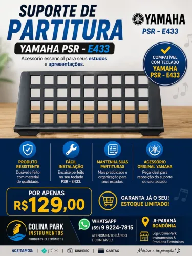 Suporte Teclado Yamaha PSR-E 433
