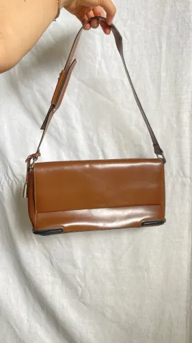 bolsa baguete vintage redolfi couro legítimo