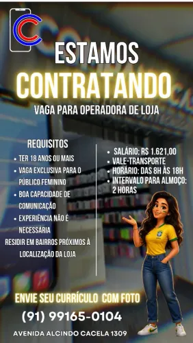 VAGA PARA OPERADORA DE LOJA