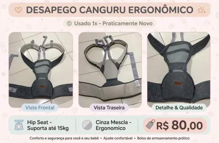 Vendo Canguru Ergonômico