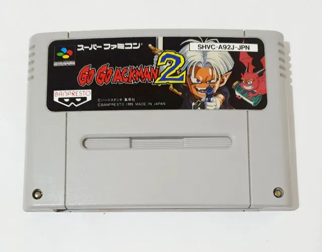 GO GO ACKMAN 2 CARTUCHO 100% ORIGINAL SNES SUPER FAMICOM SUPER NINTENDO RARIDADE ZERADO