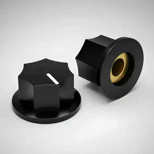 Knob Hexagonal Padrão Mxr Mf B02 Preto 2 Pçs made in korea