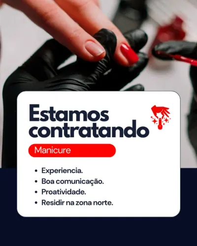 VAGA PARA MANICURE(O) TRADICIONAL