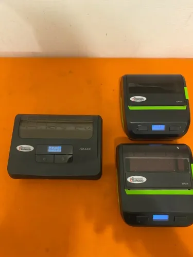 lote de 3 impressoras termicas portáteis etiqueta novas