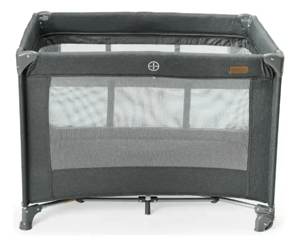 Berço Portátil Infantil Cercado 0-15kg Grafite Lazy Maxibaby