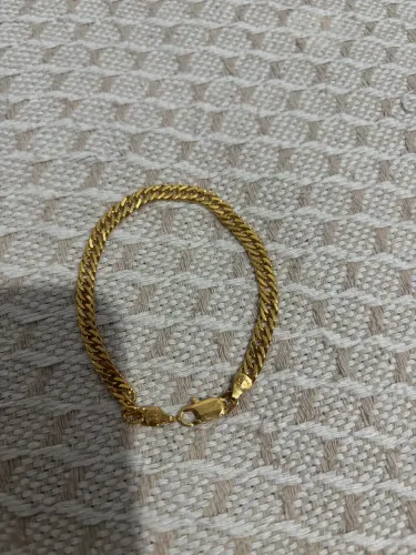 Pulseira Masculina Folheada Ouro Grossa Rommanel