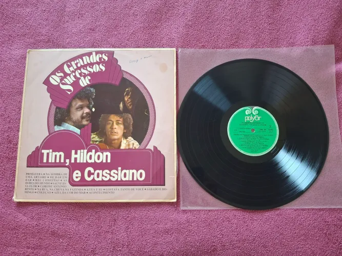 LP Os Grandes Sucessos de Tim, Hildon e Cassiano Raro