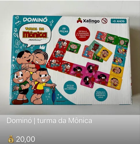 Brinquedo - dominó turma da Mônica 