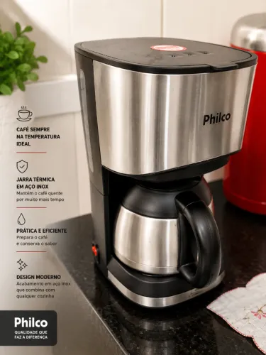 Cafeteira Philco Inox 30 cafés pouco usada