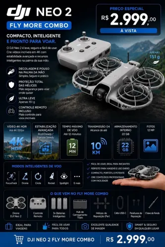 Drone DJI NEO 2 FLY MORE COMBO