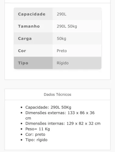Bagageiro/Maleiro de Teto para Carro - OCEAN 80 - THULE - 290L/50Kg