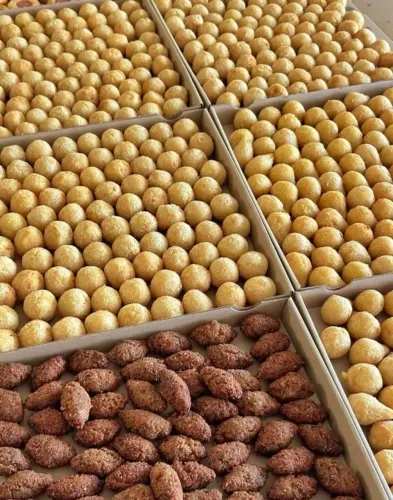 Salgados fritos e congelados