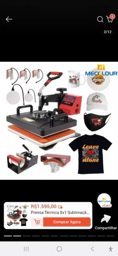 Prensa 8x1 sublimação