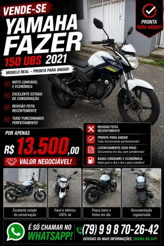 fazer 2021/ 150 cilindradas