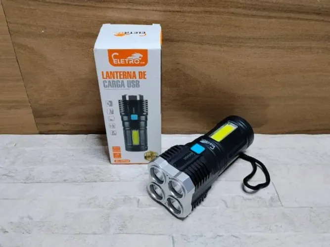 Lanterna Recarregável 4 leds Super Potente