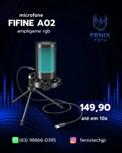 MICROFONE FIFINE AMPLIGAME A02