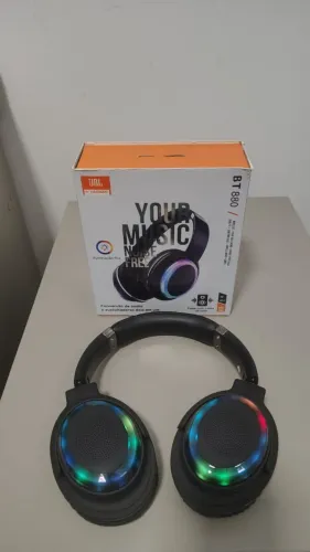 Fone de ouvido bluetooth vira caixa de som Led Luzes