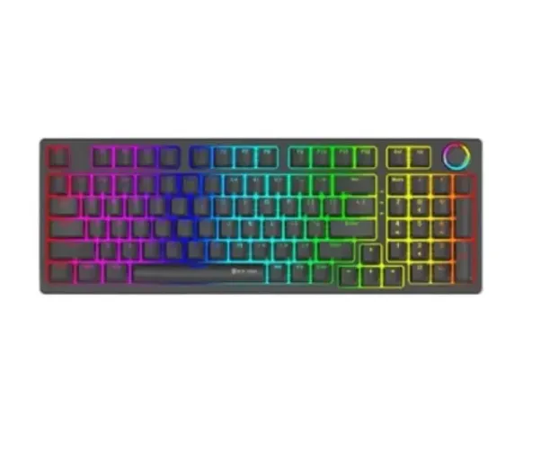Teclado Mecânico Redragon Dark Avenger Lunar K568 RGB, Switch Red, ABNT2, TKL, White